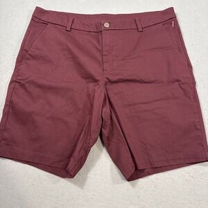 SHORTS GOLF Lululemon MENS 36 ABC Commission  MAROON  9" Inseam LM7AAAS